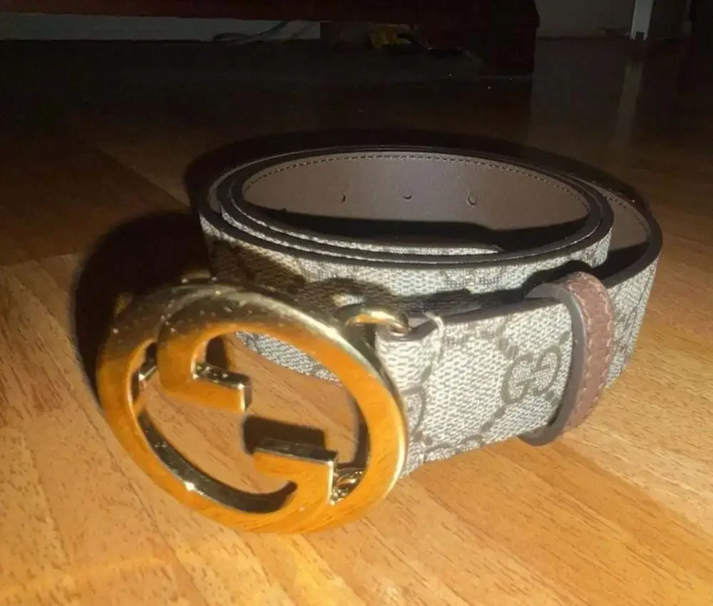 Gucci GG Supreme Monogram Canvas Interlocking G Buckle Belt